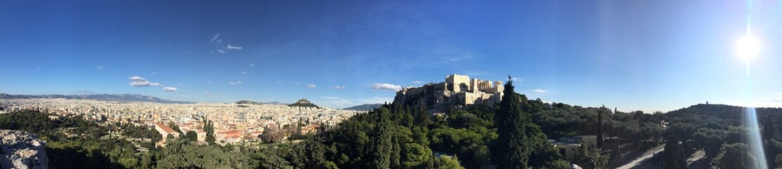 panorama in ancient city, Athens