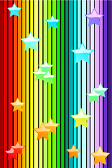 Abstract stars on a colored background. 