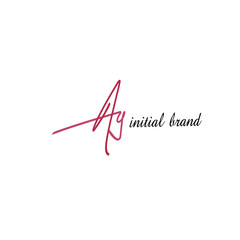 AG beauty monogram and elegant logo design