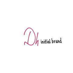 DH beauty monogram and elegant logo design