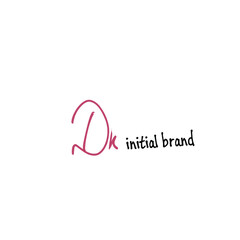 DK beauty monogram and elegant logo design