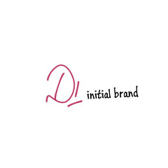 DI beauty monogram and elegant logo design