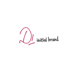 Fototapeta premium DI beauty monogram and elegant logo design