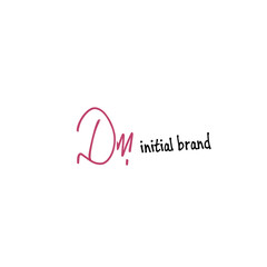 DM beauty monogram and elegant logo design