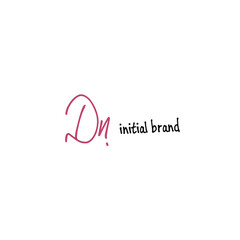 DN beauty monogram and elegant logo design
