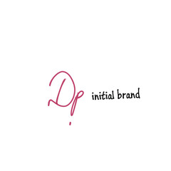 DP beauty monogram and elegant logo design