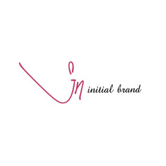 JN beauty monogram and elegant logo design