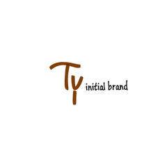 TY beauty monogram and elegant logo design