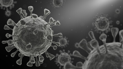Coronavirus Covid-19 background - 3d illustration.