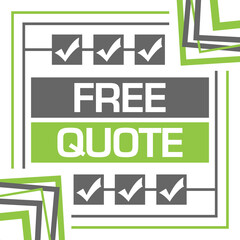 Free Quote Green Grey Corners Borders Tick Marks 
