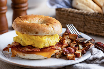 Breakfast Sandwich on a Bagel