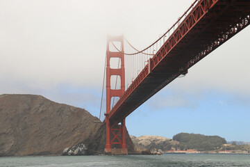 golden gate bridge in San Francisco on a cloudy day