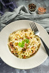 Tagliatelle mosse Carbonara