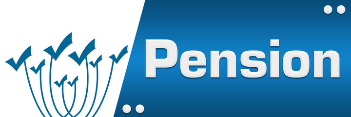 Pension Blue Lines Tick Marks On Top Left Horizontal 