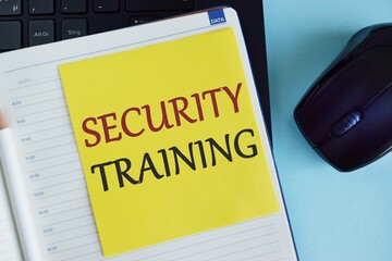 Business concept for providing security awareness training for end users. Word writing text...