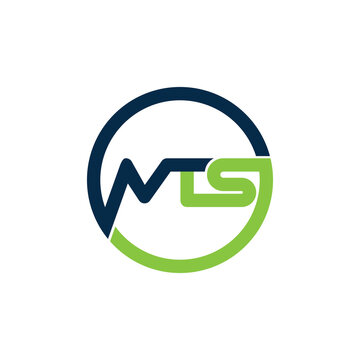 MTS, M T S unique monogram Circle , minimalist , simple logo design with blue and Green. Design Icon Vector Template Illustration