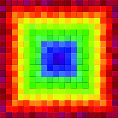 Seamless vector pattern of colorful mosaic. Multicolor tiles background. Rainbow colors. Print for wrapping, web backgrounds, fabric, decor, surface, etc.