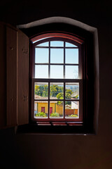 Fototapeta premium Ancient colonial window in Sao Joao del Rei, Brazil