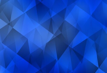 Fototapeta premium Light BLUE vector abstract polygonal background.