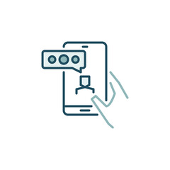 Smart Phone Video Call vector concept colored icon or symbol