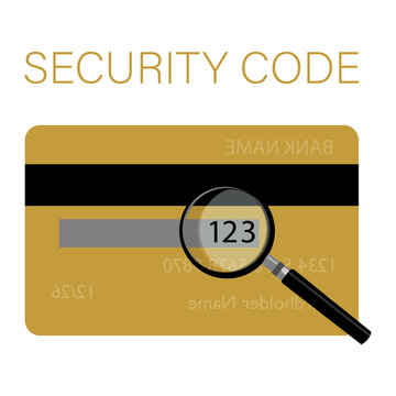 Back side of the credit card with CVV security code