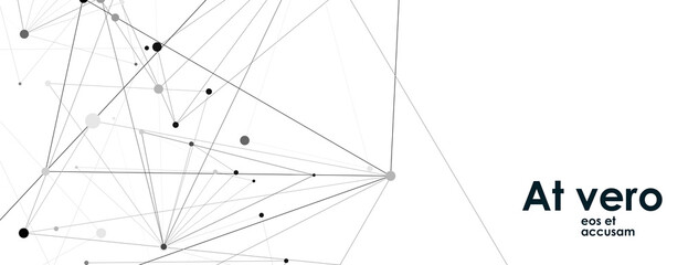 Coonect triangle. Creative geometric style. Futuristic pattern. Business communication concept. Abstract digital background