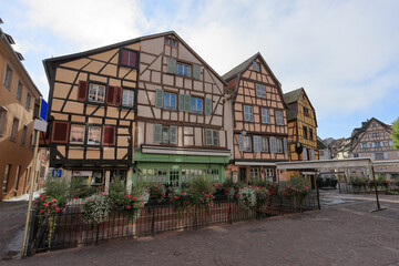 Fototapeta na wymiar Colmar, most famous town of Alsace, France