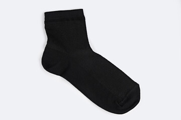 Tall socks on an isolated white background. Men's socks.