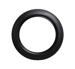 Fototapeta premium Car tire isolated on white