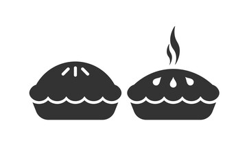 Pie. Simple icon set. Flat style element for graphic design. Vector EPS10 illustration.