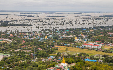 Mandalay Myanmar Burma Southeast Asia
view to the landscape and cityscape from Mandalay Hill