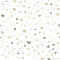Seamless pattern with colorful hearts for Valentine s Day. Vector