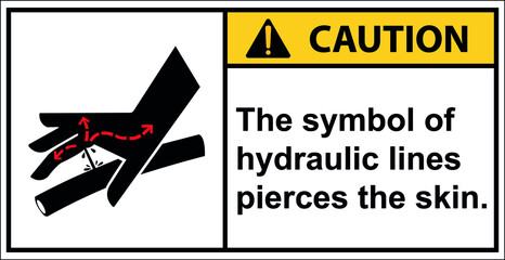 Beware of hydraulic lines piercing the skin.