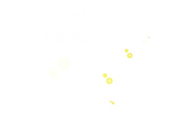 Light Yellow vector template with circles.