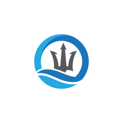 Trident Logo Template vector icon