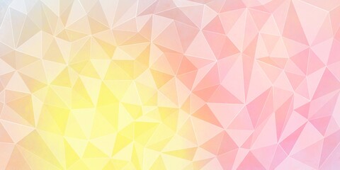 Banner triangoli rosa giallo colori pastelli. Sfondo futuristico geometrico 