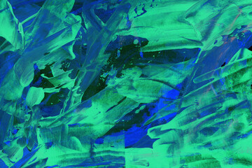 Naklejka premium Modern contemporary acrylic background. Colorful texture made with a palette knife. Abstract painting on paper. Mess on the canvas.