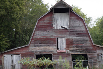 old red barn