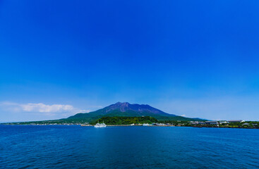 Landscape of Sakurajima island in Kagoshima Japan