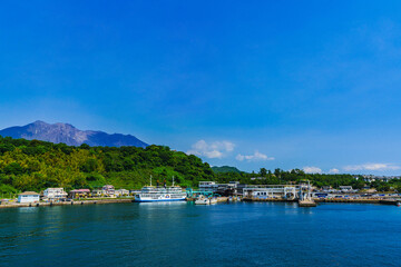 Fototapeta na wymiar Landscape of Sakurajima island in Kagoshima Japan