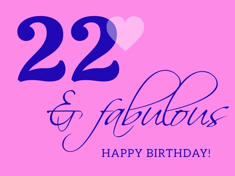 Happy 22Nd Birthday Images – Browse 973 Stock Photos, Vectors, and Video |  Adobe Stock