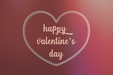 written valentine's day. celebration concept. love concept. heart symbol