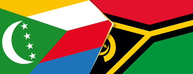 Comoros and Vanuatu flags, two vector flags.