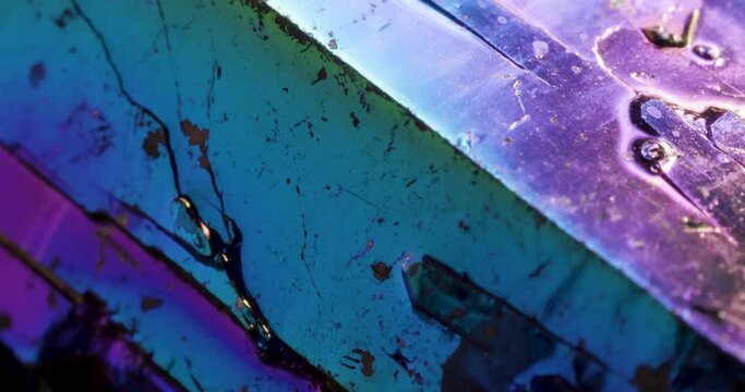Metal Crystals on black background. Abstract, sci-fi, futuristic concepts.