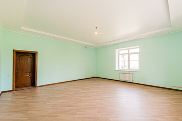 Russia, Moscow- April 19, 2020: interior room apartment modern bright cozy atmosphere. general cleaning, home decoration, preparation of house for sale. empty room with renovation