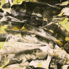 Obraz premium Modern contemporary acrylic background. Colorful texture made with a palette knife. Abstract painting on paper. Mess on the canvas.