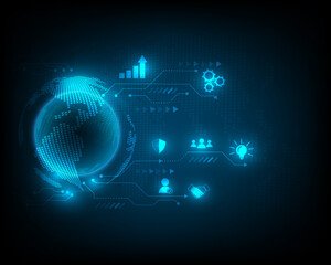 Business network and investment icons Global foreign exchange illustration