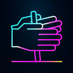 Obraz premium Prehistoric hand fair nolan icon. Simple thin line, outline vector of prehistoric icons for ui and ux, website or mobile application