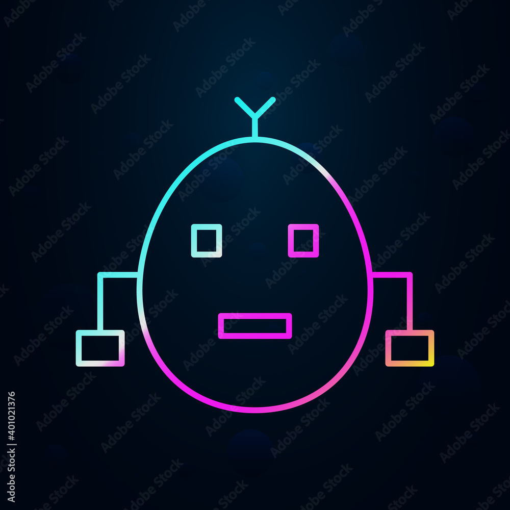 Poster robotic technology circle nolan icon. simple thin line, outline vector of robotisc icons for ui and 