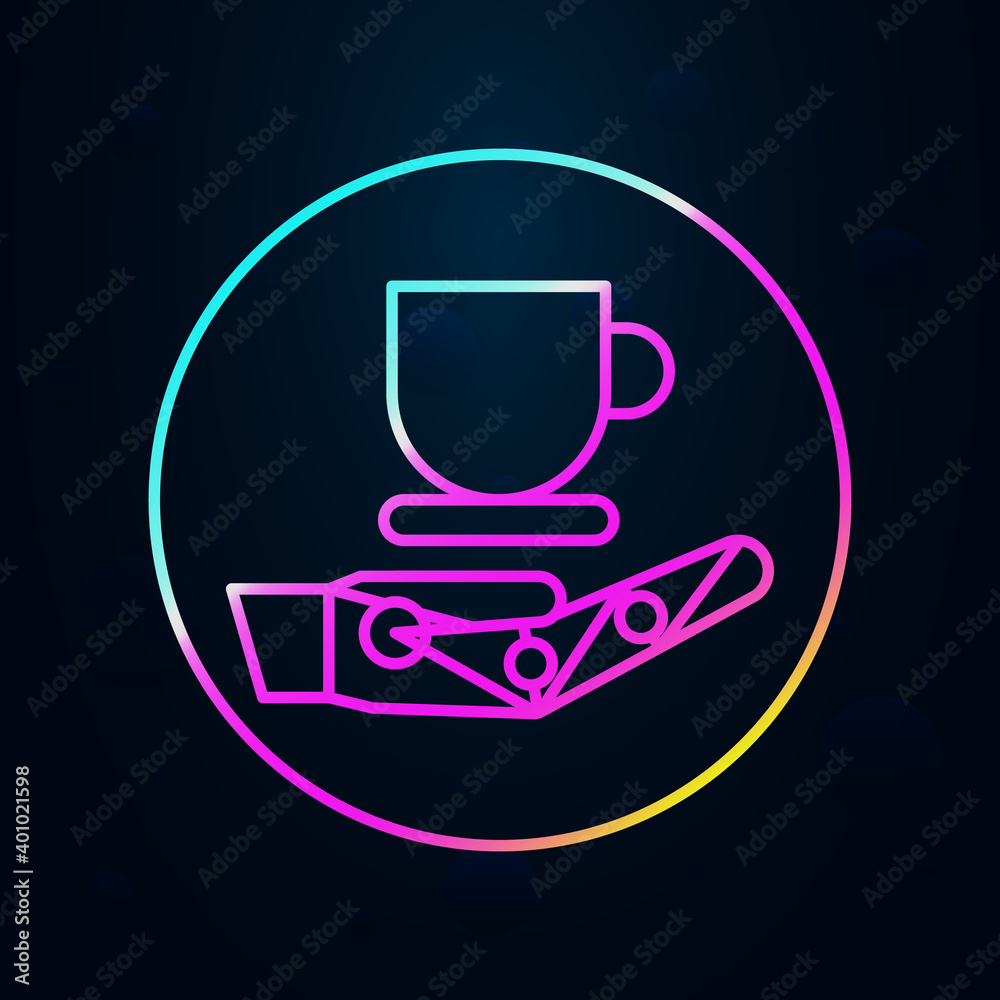 Poster robotic technology cup nolan icon. simple thin line, outline vector of robotisc icons for ui and ux,